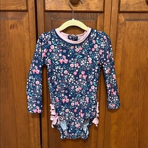Ruffle Butts Floral Baby Rash guard Bathing Suit | Sz. 3